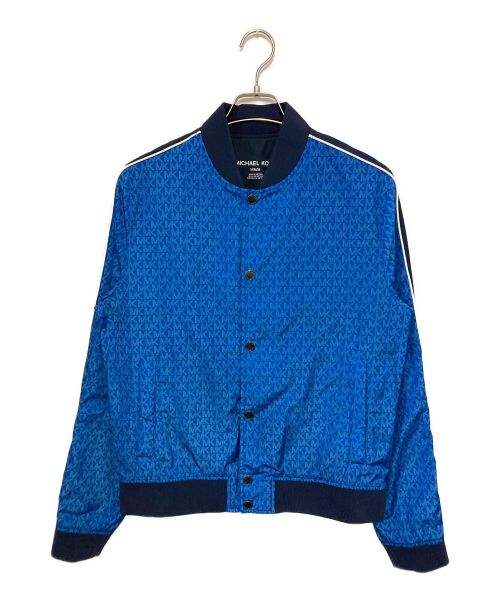 MICHAEL KORS（マイケルコース）MICHAEL KORS (マイケルコース) ストライプスリーブ ボマージャケット ブルー サイズ:Mの古着・服飾アイテム