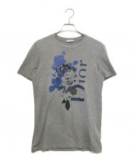 Christian Dior (クリスチャン ディオール) Rose Print Tee / ローズ プリント Tシャツ グレー サイズ:XXS