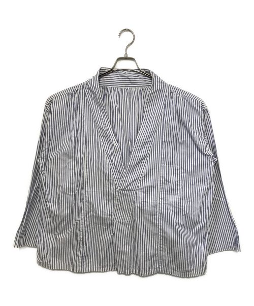 KAPITAL（キャピタル）KAPITAL (キャピタル) ストライププルオーバーシャツ ブルー サイズ:Sの古着・服飾アイテム
