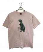 stussyステューシー）の古着「プリントTシャツ」｜ピンク