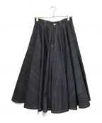 foufouフーフー）の古着「super flare denim skirt」｜インディゴ