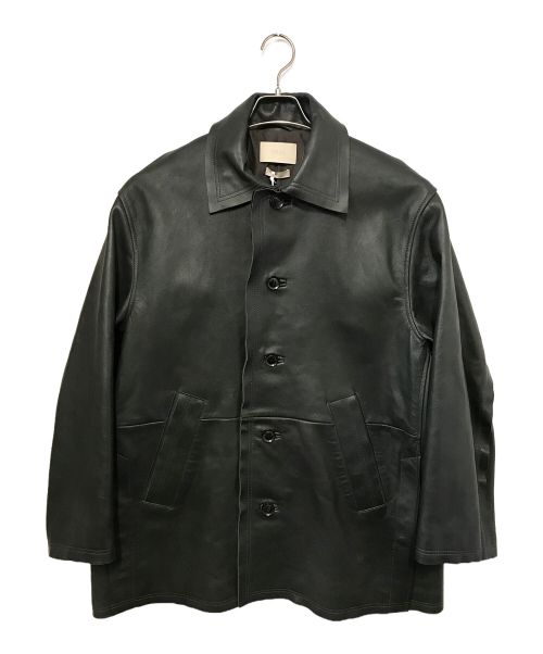 YOKE（ヨーク）YOKE (ヨーク) Cut-Off Leather Car Coat ディープグリーン サイズ:1の古着・服飾アイテム