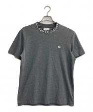 LACOSTE (ラコステ) ウルトラライトピケロゴネックTシャツ グレー サイズ:US M