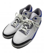 NIKE (ナイキ) Air Jordan 3 "Racer Blue" ブルー×ホワイト サイズ:28.5cm