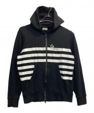MONCLER (モンクレール) MAGLIA CARDIGAN ジップパーカー MONCLER モンクレール ブラック サイズ:XL