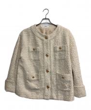 Snidel (スナイデル) オーバーサイズツイードジャケット アイボリー サイズ:ONE SIZE