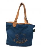 IL BISONTEイル ビゾンテ）の古着「キャンバスハンドバッグ」｜ブルー