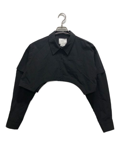 Ameri（アメリ）AMERI (アメリ) 2WAY HEM DEFORMATION SHORT SHIRT ブラック サイズ:F 未使用品の古着・服飾アイテム