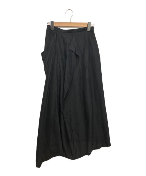 YOHJI YAMAMOTO（ヨウジヤマモト）YOHJI YAMAMOTO (ヨウジヤマモト) シルクラップスカート ブラック サイズ:SSの古着・服飾アイテム