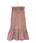 MERCURY DUOマーキュリーデュオ）の古着「フロントジップスカート」｜ピンク