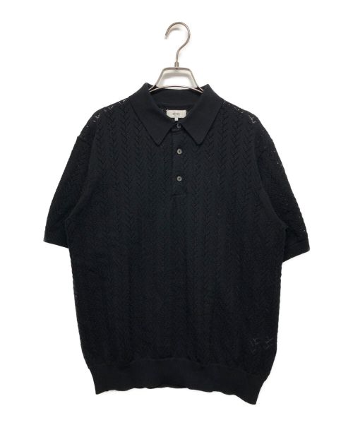 BEAMS（ビームス）BEAMS (ビームス) 12ゲージ メッシュ ポロシャツ ブラック サイズ:Sの古着・服飾アイテム