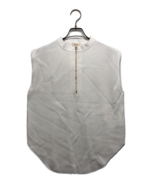 DES PRES（デ プレ）DES PRES (デ プレ) コットンミラノリブ ハーフジップベスト ホワイト サイズ:Sの古着・服飾アイテム