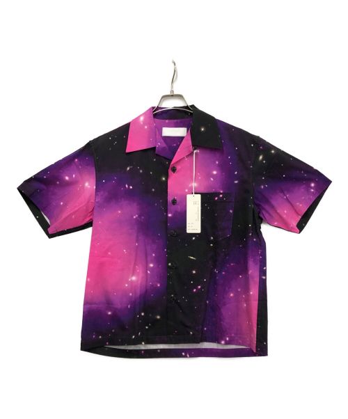 NEON SIGN（ネオンサイン）NEON SIGN (ネオンサイン) Cosmo Nebula Cotton Twill Shirts HS パープル サイズ:44の古着・服飾アイテム