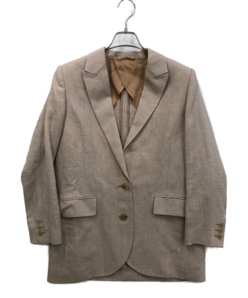 BACCA（バッカ）BACCA (バッカ) リネン混テーラードジャケット ベージュ サイズ:36の古着・服飾アイテム