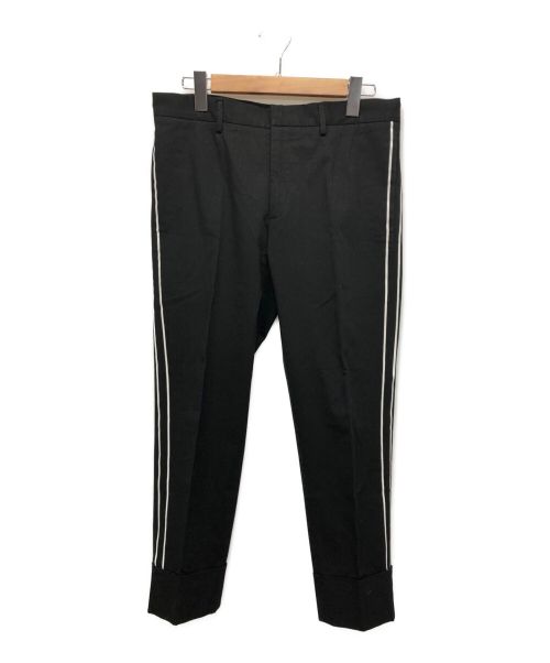 JIL SANDER（ジルサンダー）JIL SANDER (ジルサンダー) サイドラインパンツ ブラック サイズ:46の古着・服飾アイテム
