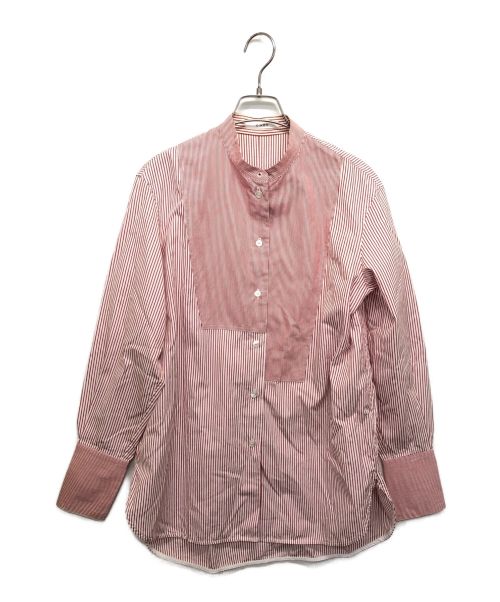 CINOH（チノ）CINOH (チノ) ストライプシャツ レッド サイズ:38の古着・服飾アイテム
