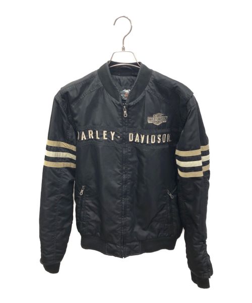 HARLEY-DAVIDSON（ハーレーダビッドソン）HARLEY-DAVIDSON (ハーレーダビッドソン) ナイロンジャケット ブラック サイズ:Sの古着・服飾アイテム