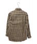 Yves Saint Laurent (イヴサンローラン) ロゴ刺繍チェックシャツ ブラウン サイズ:表記無し：4800円
