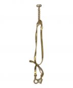 Christian Diorクリスチャン ディオール）の古着「リボンモチーフブレスレット」｜ゴールドカラー