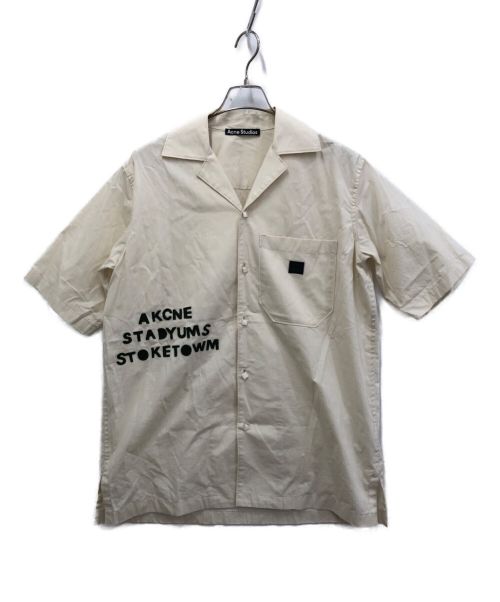 Acne studios（アクネ ストゥディオス）Acne studios (アクネストゥディオス) オープンカラーシャツ ベージュ サイズ:XSの古着・服飾アイテム