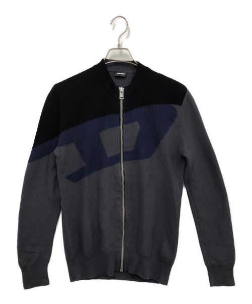 DIESEL（ディーゼル）DIESEL (ディーゼル) ニットジャケット グレー サイズ:XSの古着・服飾アイテム