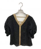 MURRALミューラル）の古着「Dahlia embroidery top」｜ブラック