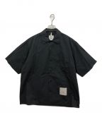 OAMCオーエーエムシー）の古着「logo patched short sleeve shirts」｜ブラック