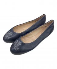 LAUREN RALPH LAUREN (ローレンラルフローレン) バレエシューズ ブラック サイズ:EUR38.5
