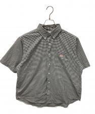 DANTON (ダントン) DOT BUTTON B.D. SHIRT SHORT SLEEVE ホワイト×ブラック サイズ:40