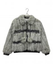 LAGUA GEM (ラグアジェム) POMPOM FAUXファージャケット グレー サイズ:F 未使用品