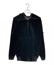 Y-3 (ワイスリー) VELVET FULL ZIP HOODIE ブラック サイズ:2xs