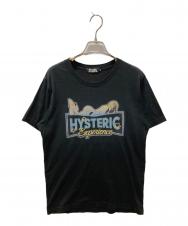 Hysteric Glamour (ヒステリックグラマー) センターネオンガールTシャツ ブラック サイズ:M