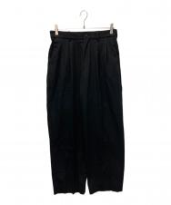 MARKAWARE (マーカウェア) CLASSIC FIT DOUBLE PLEATED TROUSERS ブラック サイズ:2