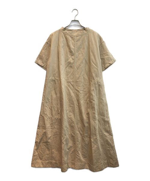 45R（フォーティーファイブアール）45R (フォーティーファイブアール) コットンリネンゴマチノのドレス ベージュの古着・服飾アイテム