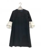 Maglie le cassettoマーリエ パー エフデ）の古着「フリルスリーブドレス」｜ブラック