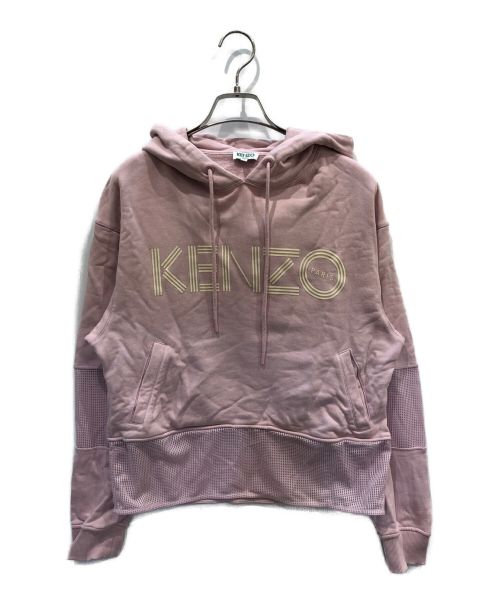 KENZO（ケンゾー）KENZO (ケンゾー) メッシュパネルパーカー ピンク サイズ:Sの古着・服飾アイテム