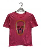 lucien pellat-finetルシアン・ペラフィネ）の古着「スカルプリントTシャツ」｜ピンク