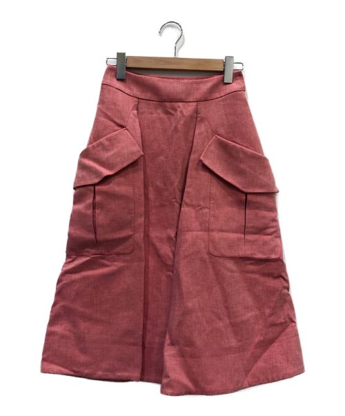 CARVEN（カルヴェン）CARVEN (カルヴェン) A-line Skirt With Oversized Pockets ピンク サイズ:34の古着・服飾アイテム
