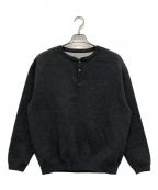 crepusculeクレプスキュール）の古着「Moss stitch henley neck knit」｜グレー