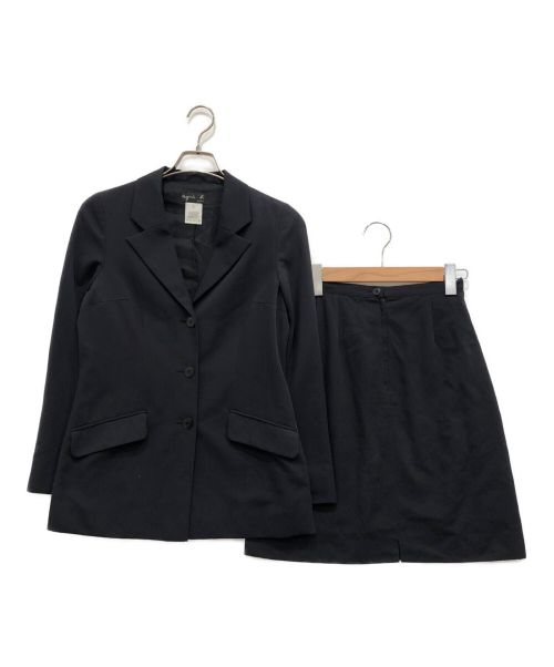 agnes b（アニエスベー）agnes b (アニエスベー) セットアップスーツ ブラック サイズ:36の古着・服飾アイテム