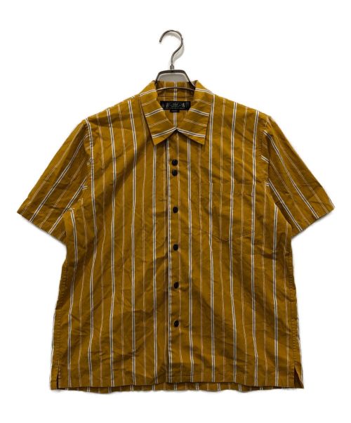BAL（バル）BAL (バル) ストライプオープンカラーシャツ イエロー サイズ:Mの古着・服飾アイテム