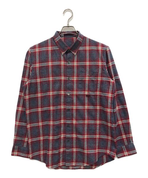 PAPAS（パパス）PAPAS (パパス) チェックシャツ レッド サイズ:48(M)の古着・服飾アイテム