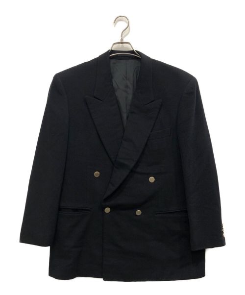 LANVIN（ランバン）LANVIN (ランバン) カシミヤテーラードジャケット ブラック サイズ:R48-45の古着・服飾アイテム