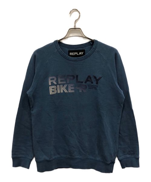 REPLAY（リプレイ）REPLAY (リプレイ) コットンスウェットシャツ ブルー サイズ:Mの古着・服飾アイテム