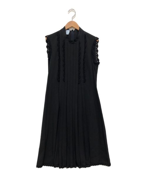 PRADA（プラダ）PRADA (プラダ) ノースリーブワンピース ブラック サイズ:40の古着・服飾アイテム