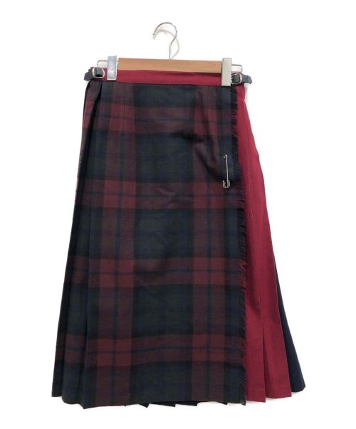 O'NEIL OF DUBLIN（オニールオブダブリン）O'NEIL OF DUBLIN (オニールオブダブリン) ラップスカート レッド サイズ:38 未使用品の古着・服飾アイテム