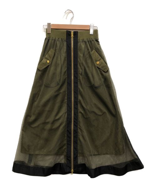 Risley（リズレー）RISLEY (リズレー) リバーシブルスカート カーキ サイズ:表記なしの古着・服飾アイテム