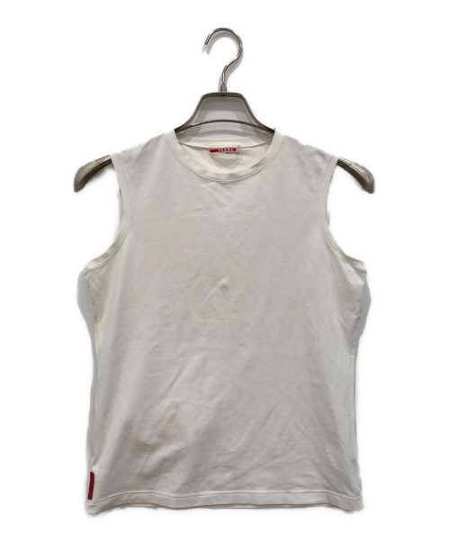 PRADA（プラダ）PRADA (プラダ) ノースリーブカットソー ホワイト サイズ:Sの古着・服飾アイテム