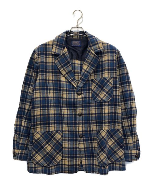 PENDLETON（ペンドルトン）PENDLETON (ペンドルトン) ウールテーラードジャケット ブルー サイズ:Mの古着・服飾アイテム