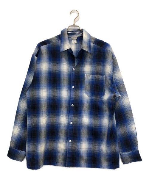 CalTop（キャルトップ）CalTop (キャルトップ) オンブレチェックシャツ ブルー サイズ:Mの古着・服飾アイテム